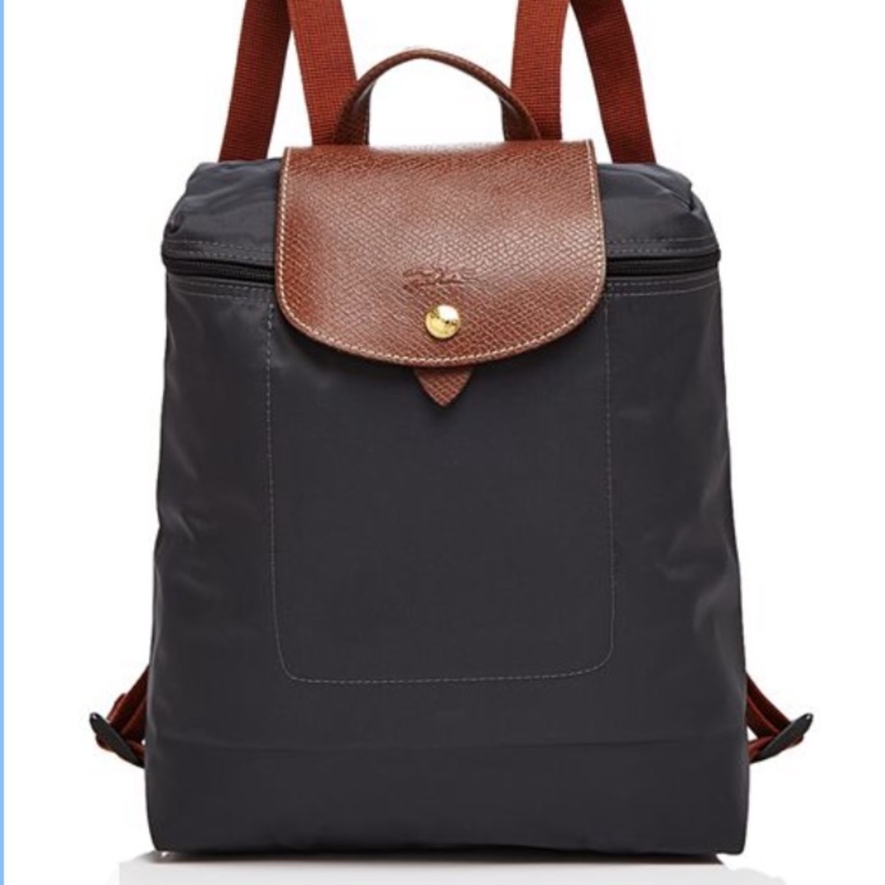 Longchamp Le Pliage Nylon Backpack - Gunmetal Grey